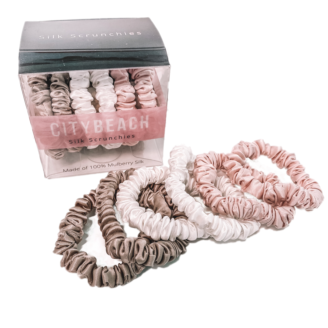 Silk Hair Ties - Blush